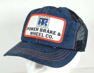 Vintage Thermo King Brake & Wheel Patch Denim Mesh Snapback Trucker Hat Cap Usa