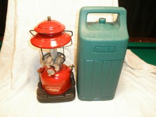Vintage Red Coleman Model 200a Lantern May 1967 With Case