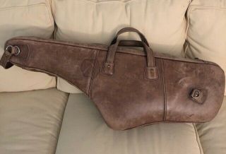 Vintage leather tenor sax gig bag 2