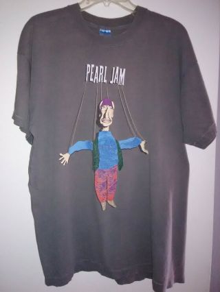 Vintage Pearl Jam 1994 Concert Tour T Shirt Sz.  Xl Grey 2 Sided