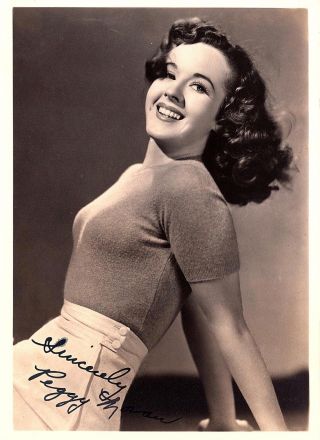 Peggy Moran Autographed Hand Signed Vintage 5x7 Photo 1940 