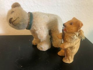 2 Rare Antique Vintage Steiff style small Teddy Bears 1920s 30s 6