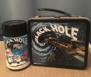 Walt Disney’s The Black Hole Vintage Metal Lunchbox 1979 With Thermos
