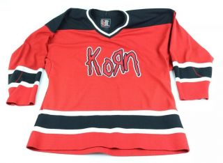 Rare Vintage 90s Korn Follow The Leader Tour Hockey Jersey Giant Brand Large