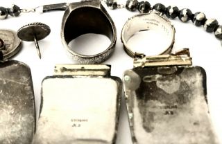 Vintage Native American Sterling Silver Multi - Stone Repair - Scrap Jewelry 90.  8 g. 6