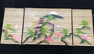 Vintage Japanese Jewelry Box Ballerina Music Wood Lacquered Box with Key 2