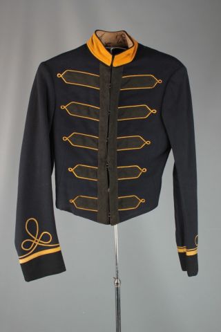 Vtg Late 1800s 1890s Marching Band Jacket Sz Xs Long Wool Coat 5882