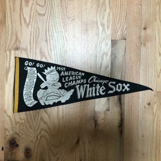 Rare Vintage 1959 Chicago White Sox American League Champs Pennant Mlb