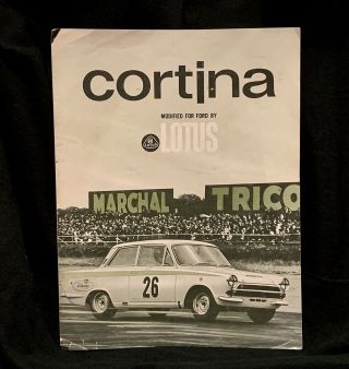 Vintage Rare Ford Cortina Lotus Mk1 1963 - 64 Usa Foldout Brochure