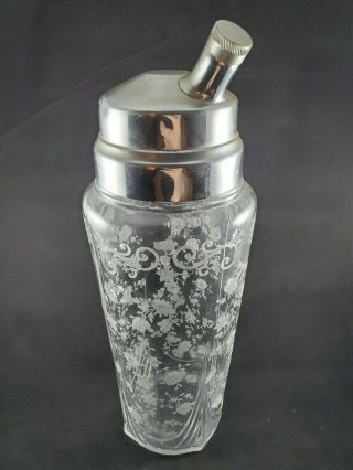 Vintage Chantilly Cocktail Shaker Cambridge Glass -