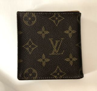 Authentic Vintage Louis Vuitton Brown Monogram Card Case Wallet Bifold 30 2