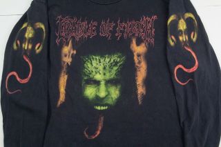 Vintage Cradle Of Filth Longsleeve T - Shirt Eve Pleaser Metal Band Large 3