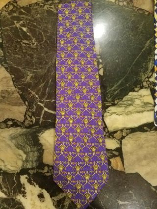 Gianni Versace Vintage Satin Silk Tie Necktie | Baroque Medusa Motifs