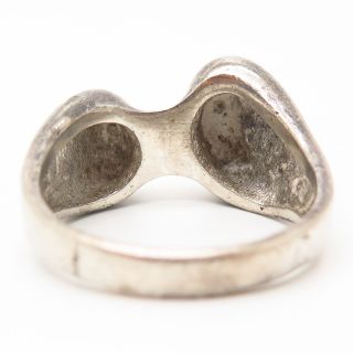 Vintage Signed 925 Sterling Silver Modernist Press Design Men ' s Ring Size 12 3/4 4