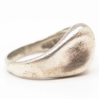 Vintage Signed 925 Sterling Silver Modernist Press Design Men ' s Ring Size 12 3/4 5