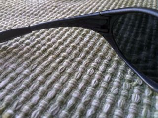 Oakley Eye Jacket Sunglasses 1.  0 Gray Metallic Silver w/ Bag Pouch Vintage RARE 5