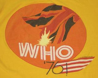 The Who Shirt 1976 Vintage Tour T - Shirt 1970s Vintage Concert Tee 76 Rare