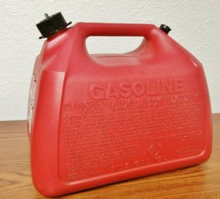 Vintage Gott 5 Gal.  Vented Gas Can/with Screened Flex Pour Spout/cap - No.  1251