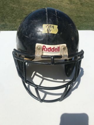 Vintage Riddell Adult Xl Vsr4 Football Helmet (black With Black Face Mask)
