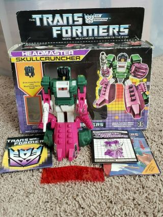 Transformers G1 Skullcruncher Headmaster Mib Vintage 1987
