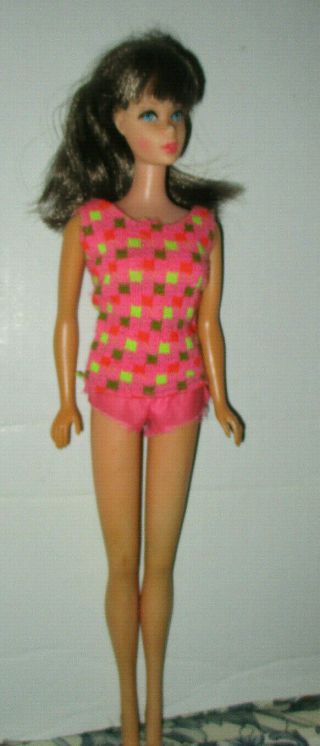 Vintage Barbie 1160 Twist N Turn Chocolate Bon Bon Brunette W/orig Swimsuit
