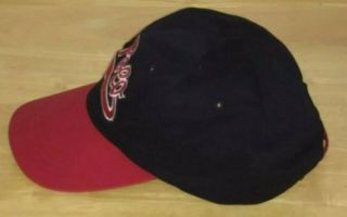 Vintage Polo Sport Script Spell out Black Red Ralph Lauren Strap back Cap Hat 2