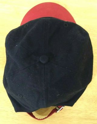 Vintage Polo Sport Script Spell out Black Red Ralph Lauren Strap back Cap Hat 4