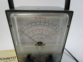 Vintage RCA VOLTOHMYST Type WV - 77E volt meter test equipment 5