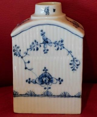 Vintage Royal Copenhagen Fluted Blue & White Tea Caddy Bottle