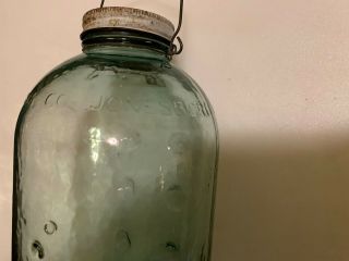 Vintage M.  Swain Jr.  Minnow Trap Glass Jar Cone Trap Jonesboro Ark.  Swain Glass 6