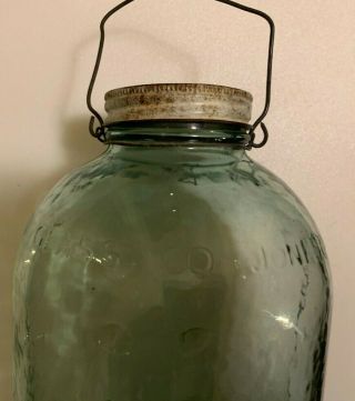 Vintage M.  Swain Jr.  Minnow Trap Glass Jar Cone Trap Jonesboro Ark.  Swain Glass 7