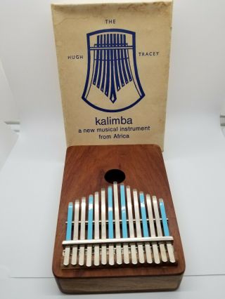 Vintage 15 Note Hugh Tracey Kalimba Musical Instrument From Africa Og Box