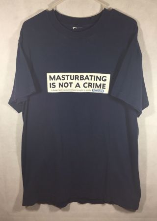Vintage Porn Star Skateboards T Shirt Masturbating Is Not A Crime Rare Shorty 