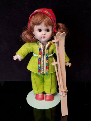 Vintage Vogue Ginny Slw Doll In 1955 Fun Time Ski Outfit 49