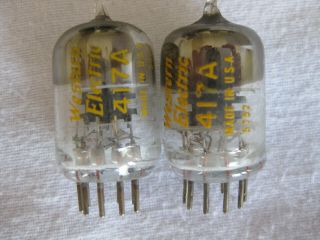 Pair Vintage Western Electric 417a Tubes