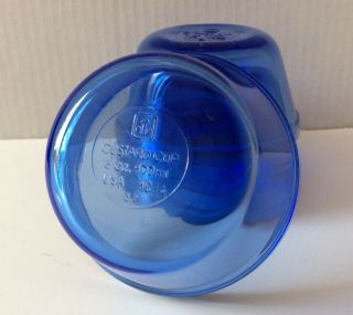 Set of 6 Vintage Custard Cup 6oz USA 1034 Cobalt Blue Glass Bowls 4” Dia 2