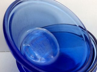 Set of 6 Vintage Custard Cup 6oz USA 1034 Cobalt Blue Glass Bowls 4” Dia 6
