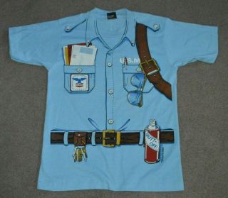 Vtg 1983 Us Mail Usps 2 - Sided 50 - 50 Shirt Screen Stars Made In Usa Costume