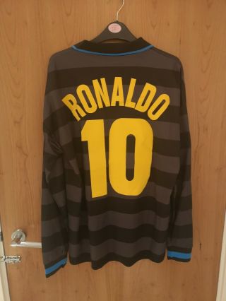 Vintage Inter Milan Internazionale 1997/1998 Football Shirt 10 Ronaldo