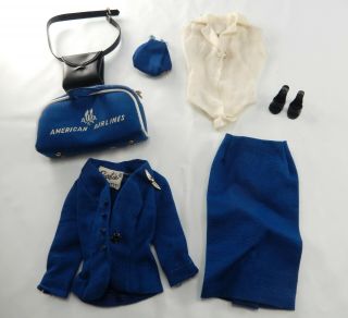 Vintage Barbie Complete 1961 - 64 American Airlines Stewardess 984 Doll Outfit