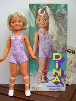 Mib Dina Grow Hair Doll Vintage 1971 Ideal Crissy Family