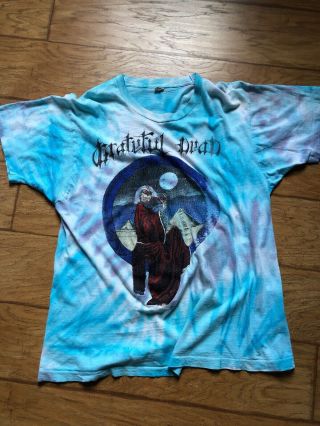 Vtg 1987 Grateful Dead Tour Shirt Psychedelic Tie Dye Let It Grow Scully Garcia