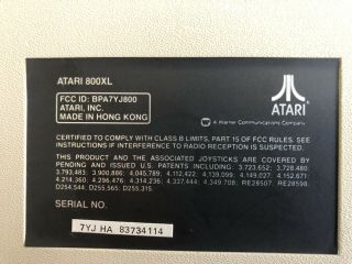 Atari 800 XL Vintage Computer 64K of Memory NOT TEST 5