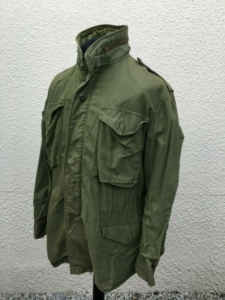 Vintage U.  S Army Military M - 65 Field Coat Jacket Large Long