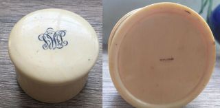 Vintage Tiffany & Co Authentic Natural Color Stamped Makeup Canister Jar Vanity