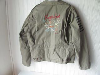 Polo Ralph Lauren Olive Key West Embroidered Vintage Military Jacket Men 