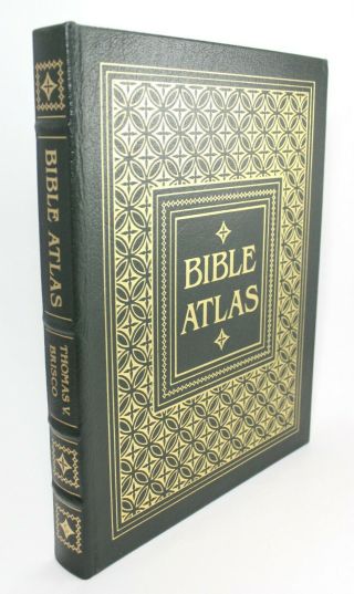 Holman Holy Bible Atlas Thomas Brisco Vtg Easton Press Leather Bound Book 1998