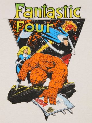 M/l Nos Vtg 80s 1989 Fantastic Four Marvel Comics T Shirt Medium Large 27.  166