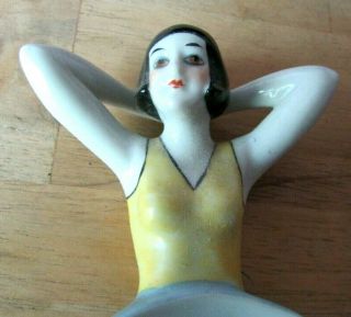 Art Deco German Porcelain Powder Dish - Fasold Stauch w/legs 2