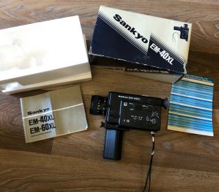 Sankyo Em - 60xl 8mm Movie Camera Vintage W/ Box 45mm F7.  5 Zoom Lens